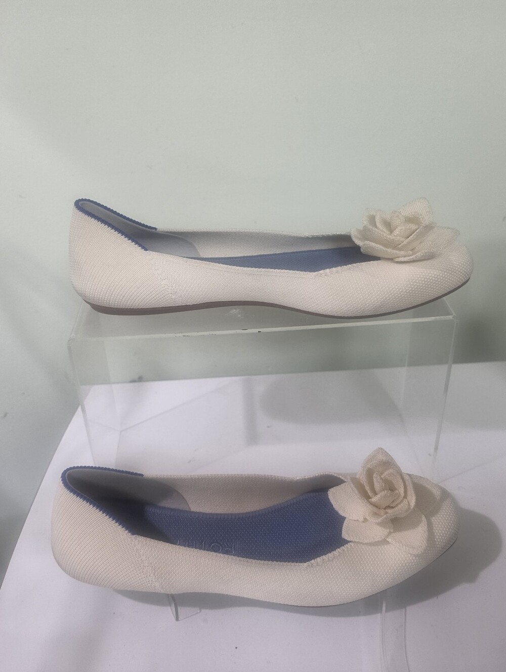 Rothy's Ivory Petal Ballet Flat with Flower AccentRothy's The Petal Square 7 - Picture 14 of 14
